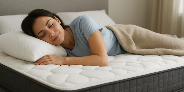 Descanso tranquilo em cama confortável